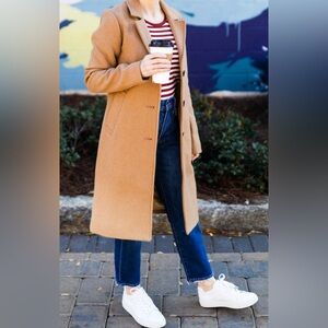 Abercrombie & Fitch XXSP “Dad” WOOL Coat Camel Petite